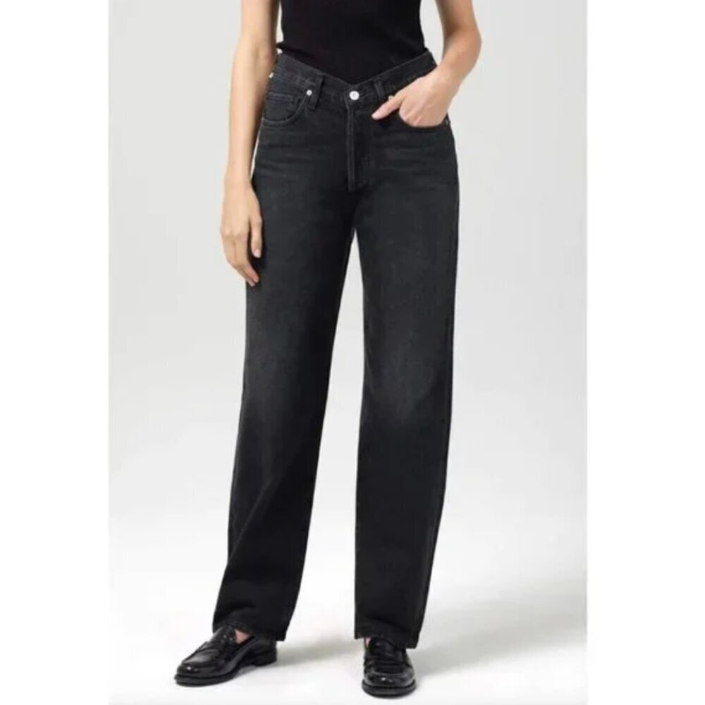 Citizens of Humanity Elle V-Front Jeans Straight Leg Jeans in Nightfall Size 26